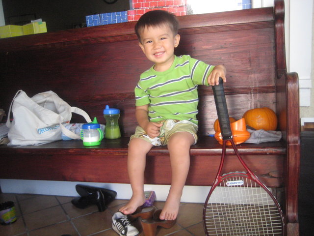 Future tennis champ, sponsored by K-Swiss